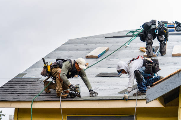 Professional Gutter Installation technician working in Hydes, MD